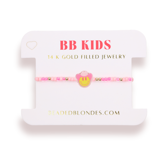Smiley Cowgirl Bracelet on Color (Kids Size)