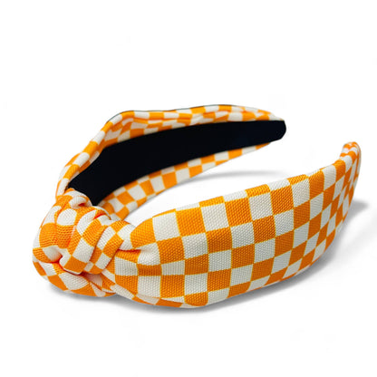 Game Day Checkered Headbands : Red/black