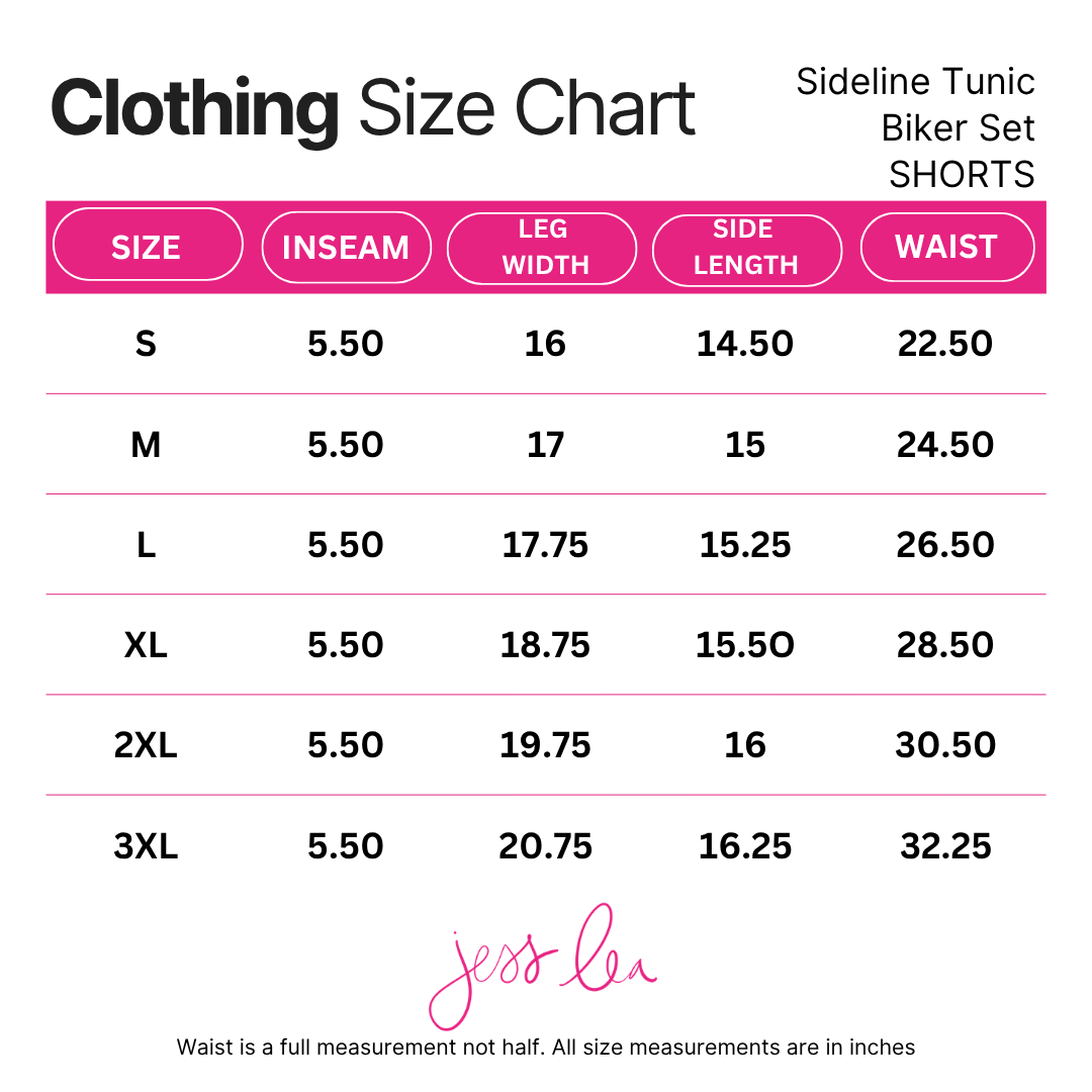 Sideline Tunic Biker Set- Red: Red / Small