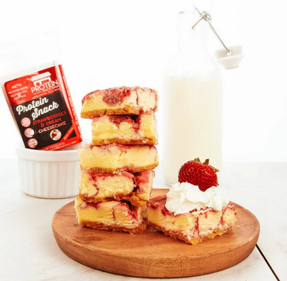 Gourmet Strawberries & Cream Protein Cheesecake (Keto)