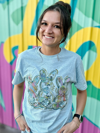 Three Watercolor Bunnies Tee