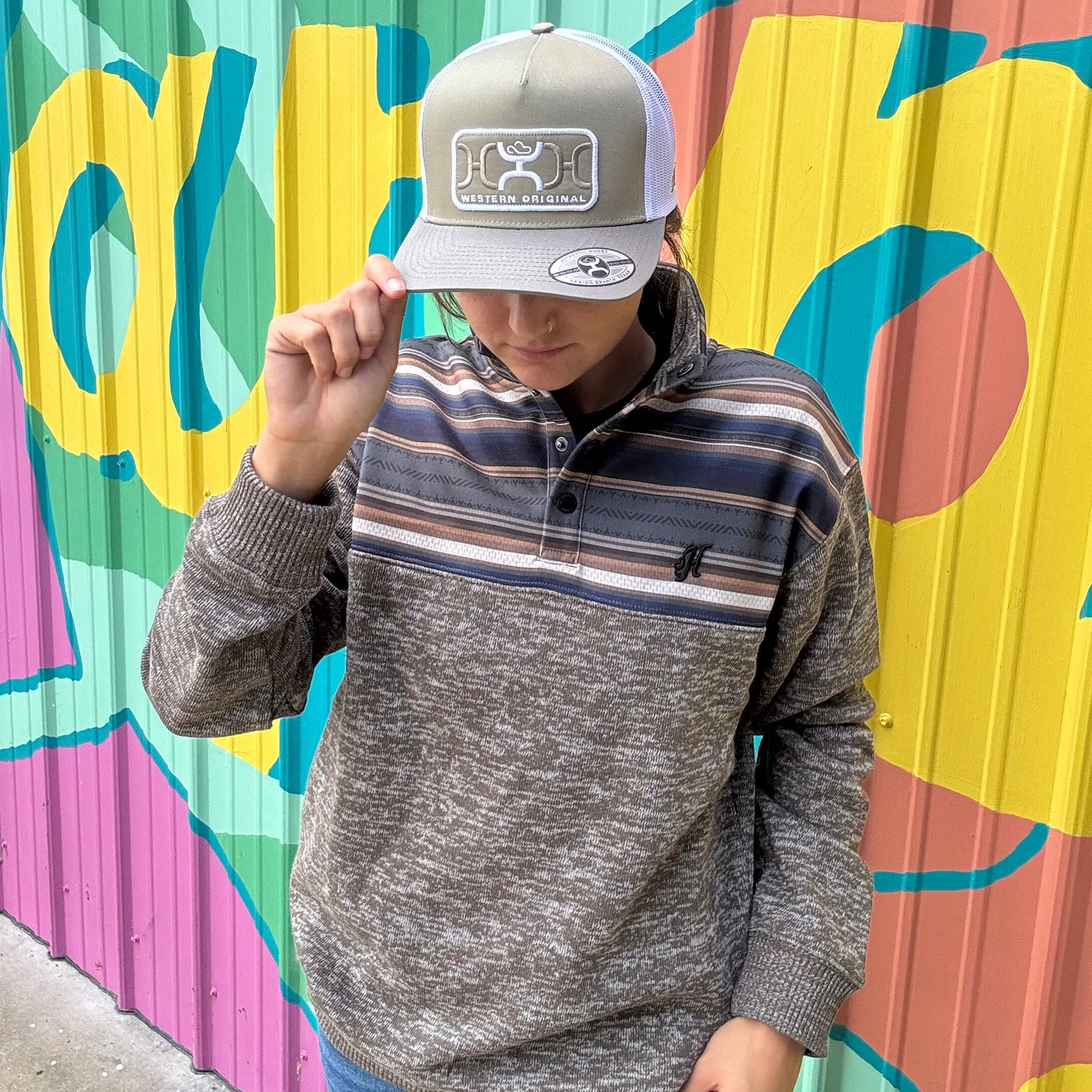 Hooey Men’s Stevie Wren Brown Pullover