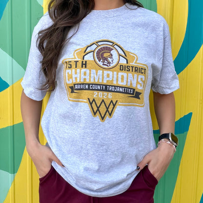 Trojanettes Basketball 2026 District Champs Tee