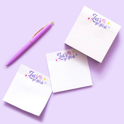 Sticky Notes Pad - Let's Go Girl