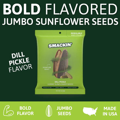 SMACKIN' Dill Pickle Sunflower Seeds (4 oz)