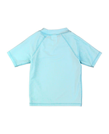 Tropical Breeze Short Sleeve Rash Guard: 3T / Blue