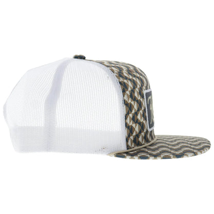 Hooey Lakota Trucker Snapback Hat - Tan/White