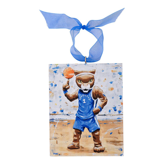 Kentucky Wild Cat Block Holiday Ornament
