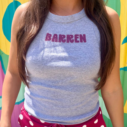 Barren Cropped Racer Back Tank Top