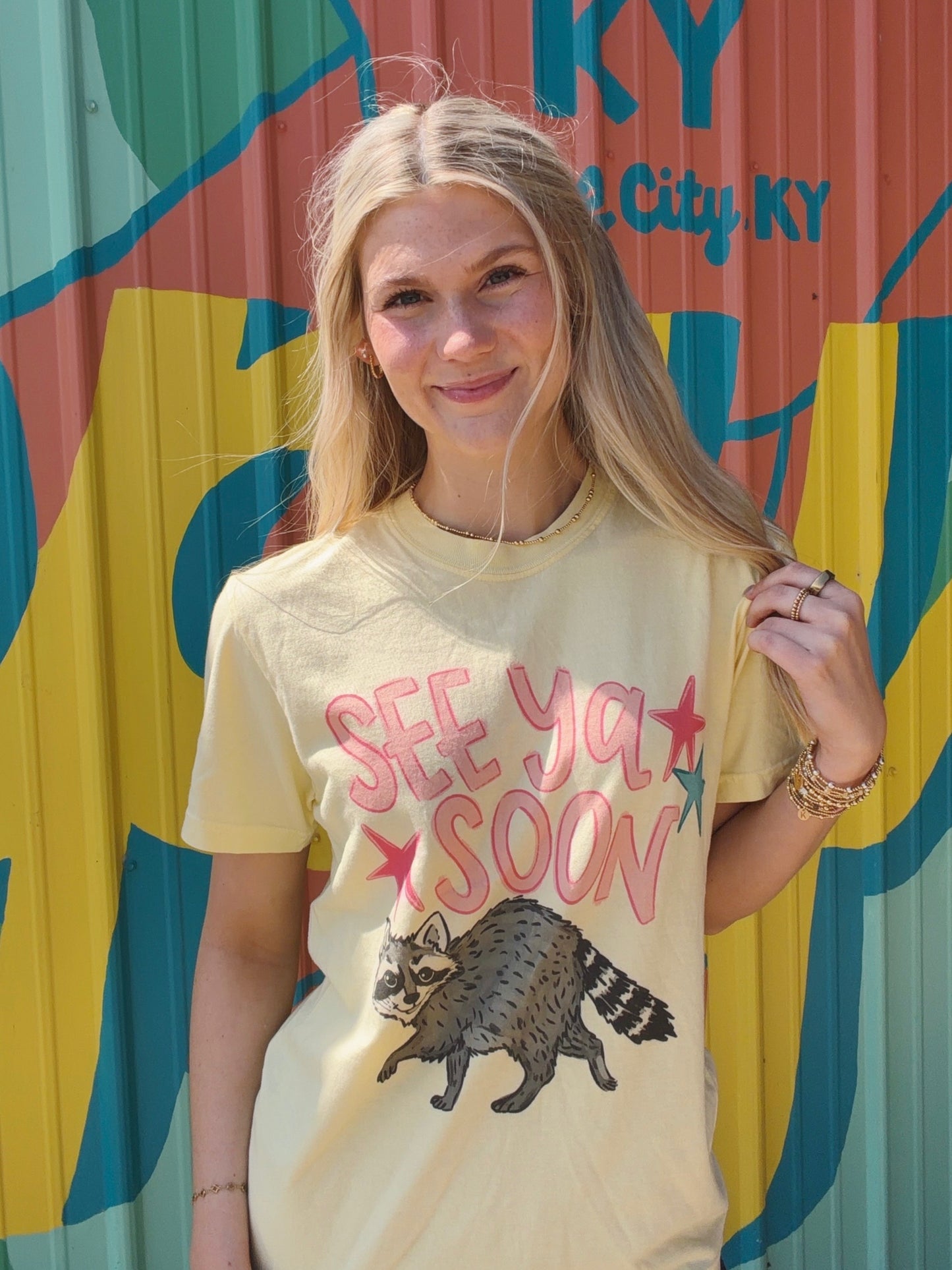 See Ya Soon Raccoon Comfort Color Tee (Youth & Adult)