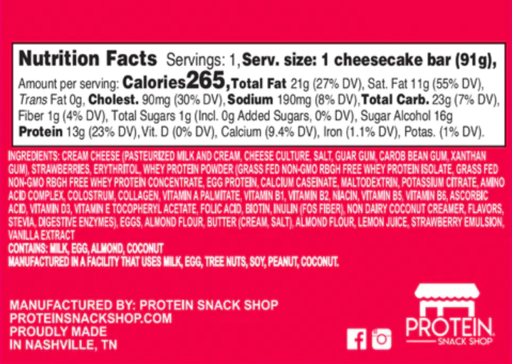 Gourmet Strawberries & Cream Protein Cheesecake (Keto)