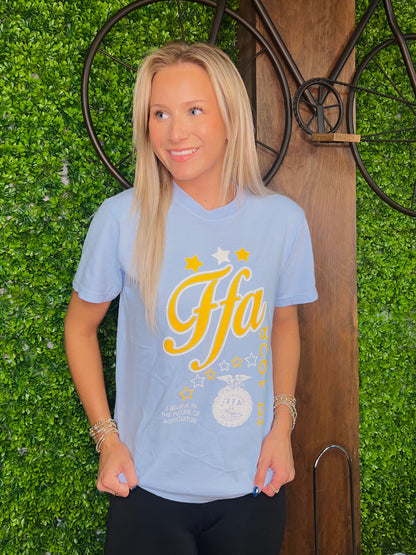 FFA Star Light Blue Comfort Color Tee