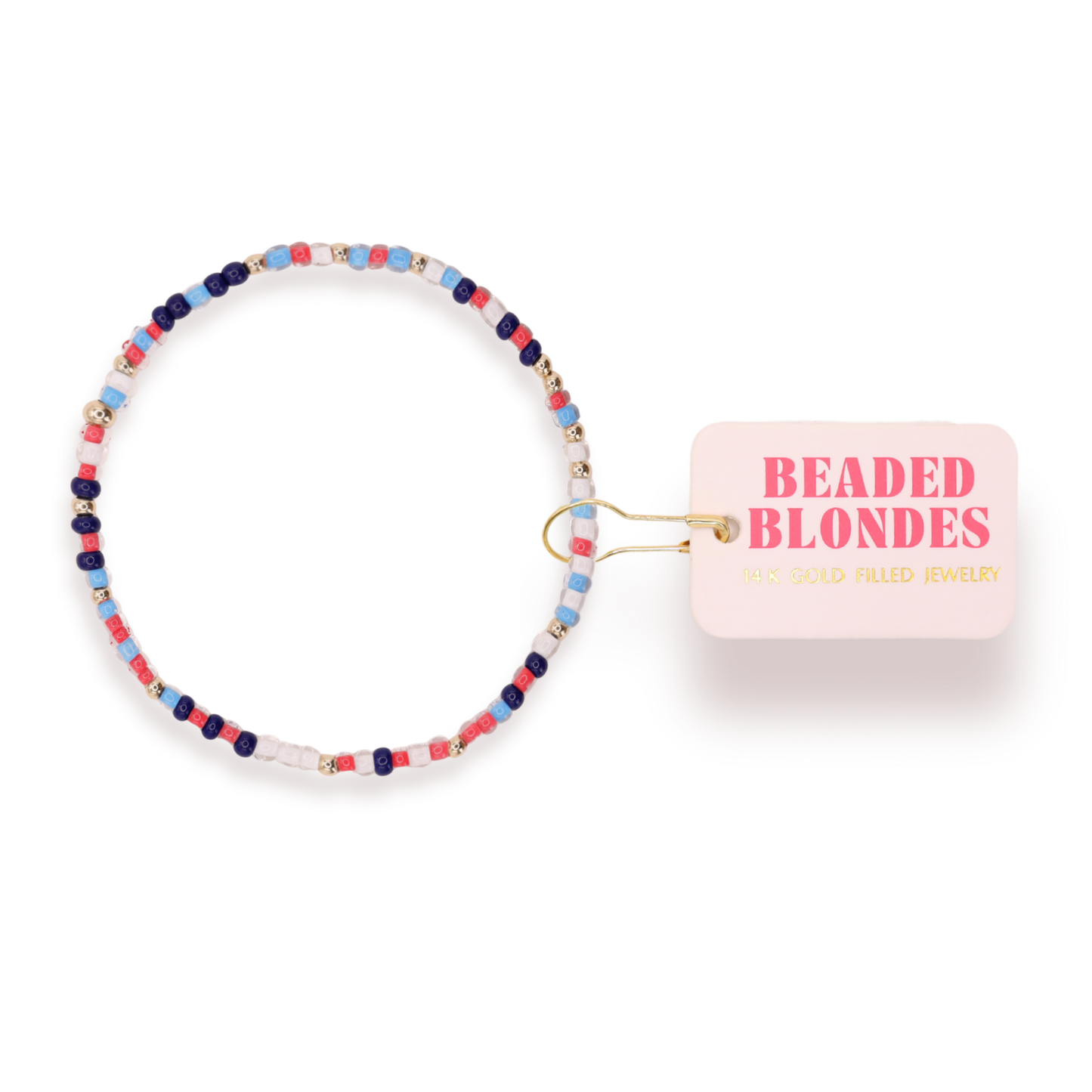 Bomb Pop Sprinkle Bracelet: Standard 6.75 Inch