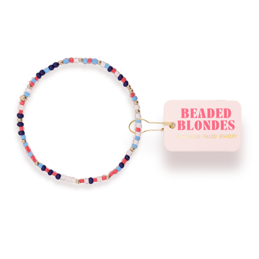 Bomb Pop Sprinkle Bracelet: Standard 6.75 Inch