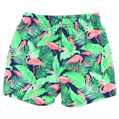 Flamingo Frenzy Swim Trunks: 8 / Multi-Color