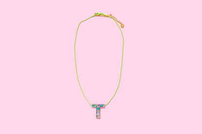 Chain Necklace - Letters - Colorful Confetti - S