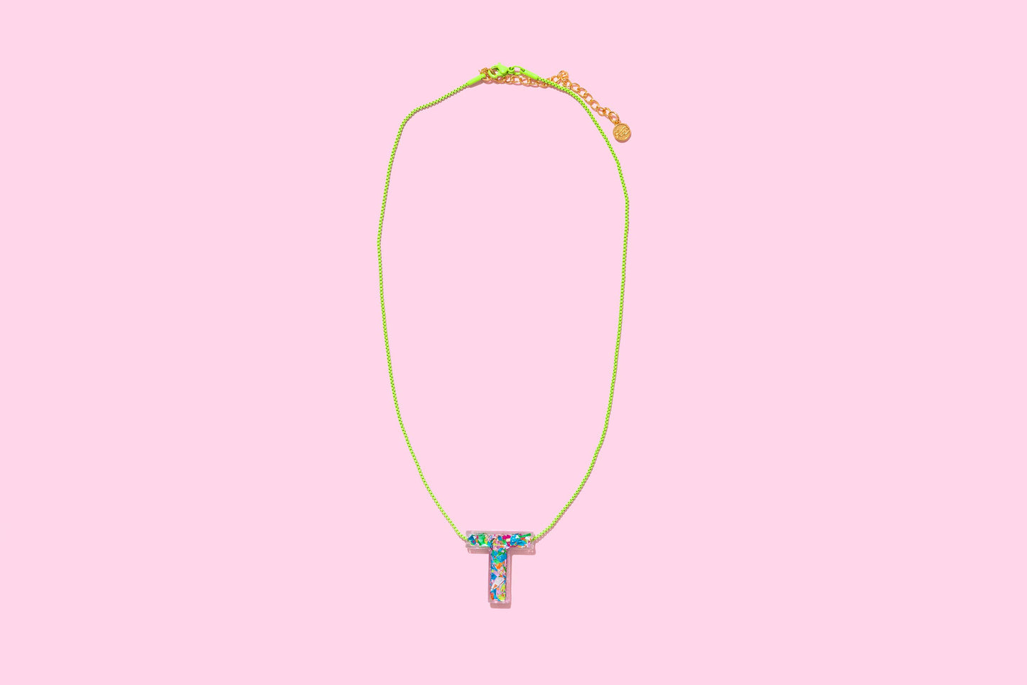 Chain Necklace - Letters - Colorful Confetti - L