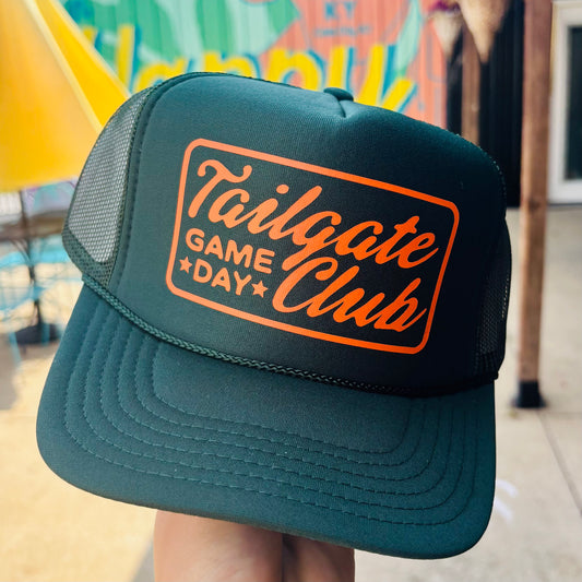 Tailgate Club Trucker Hat- Green/Orange