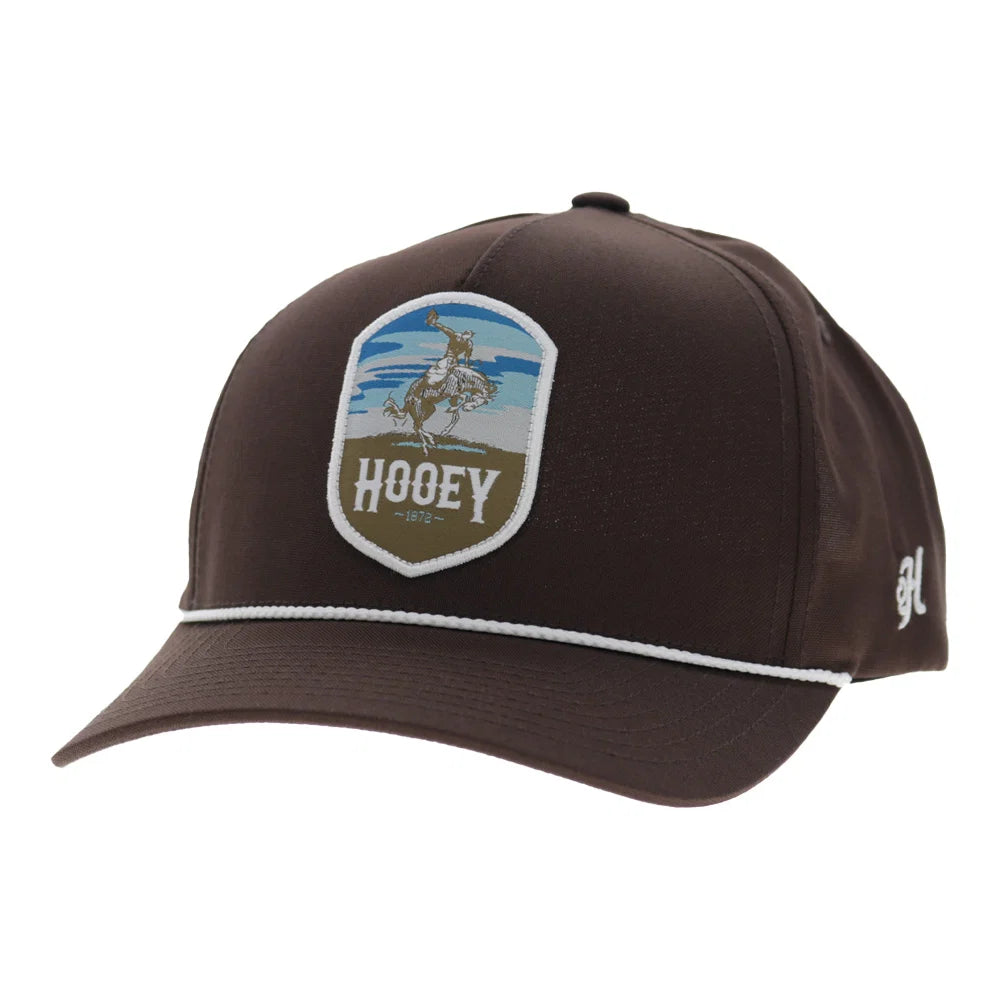 Hooey Cheyenne Men’s Hat - Brown with Blue/White Patch