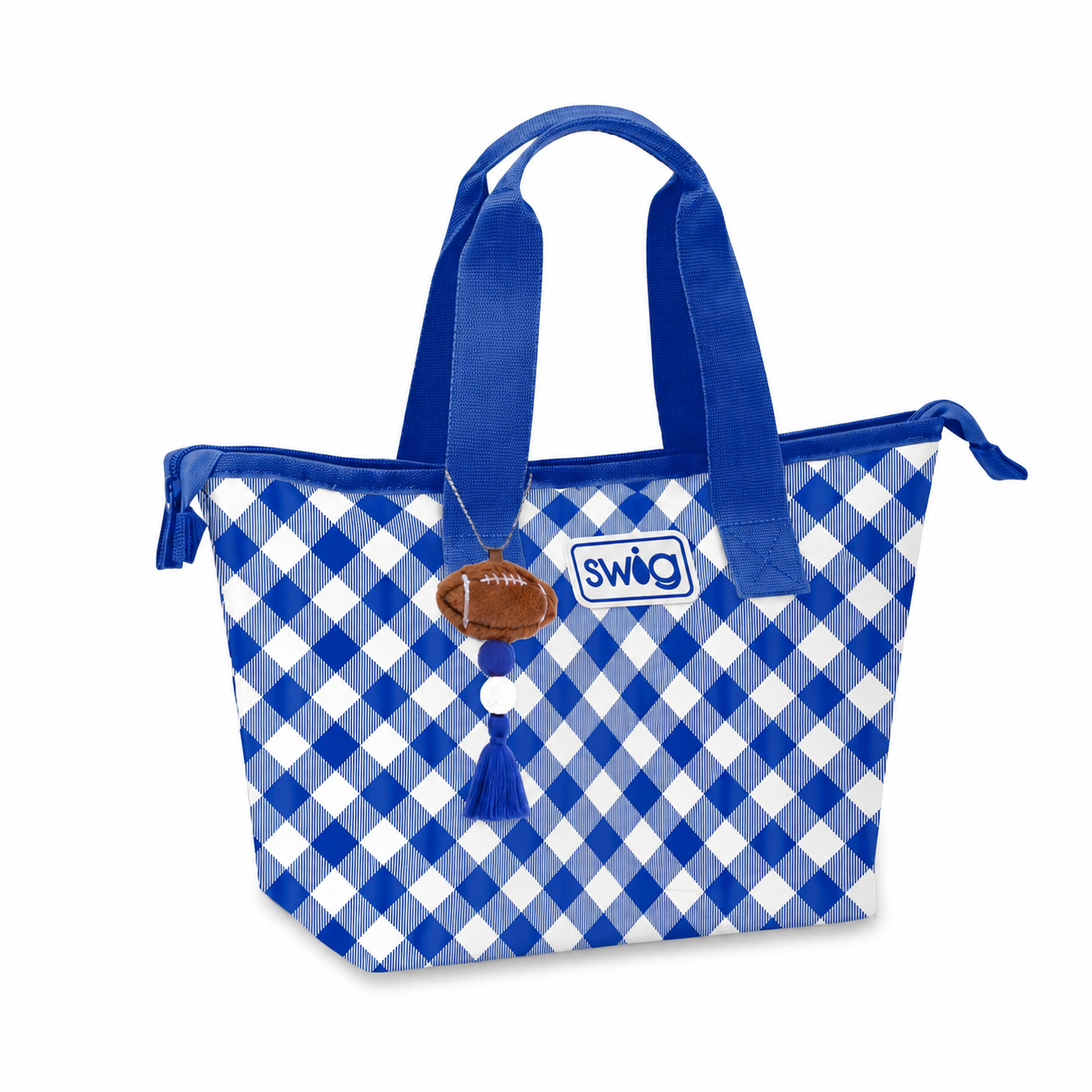 Gameday Gingham Royal Swig Lunchi Lunch Bag