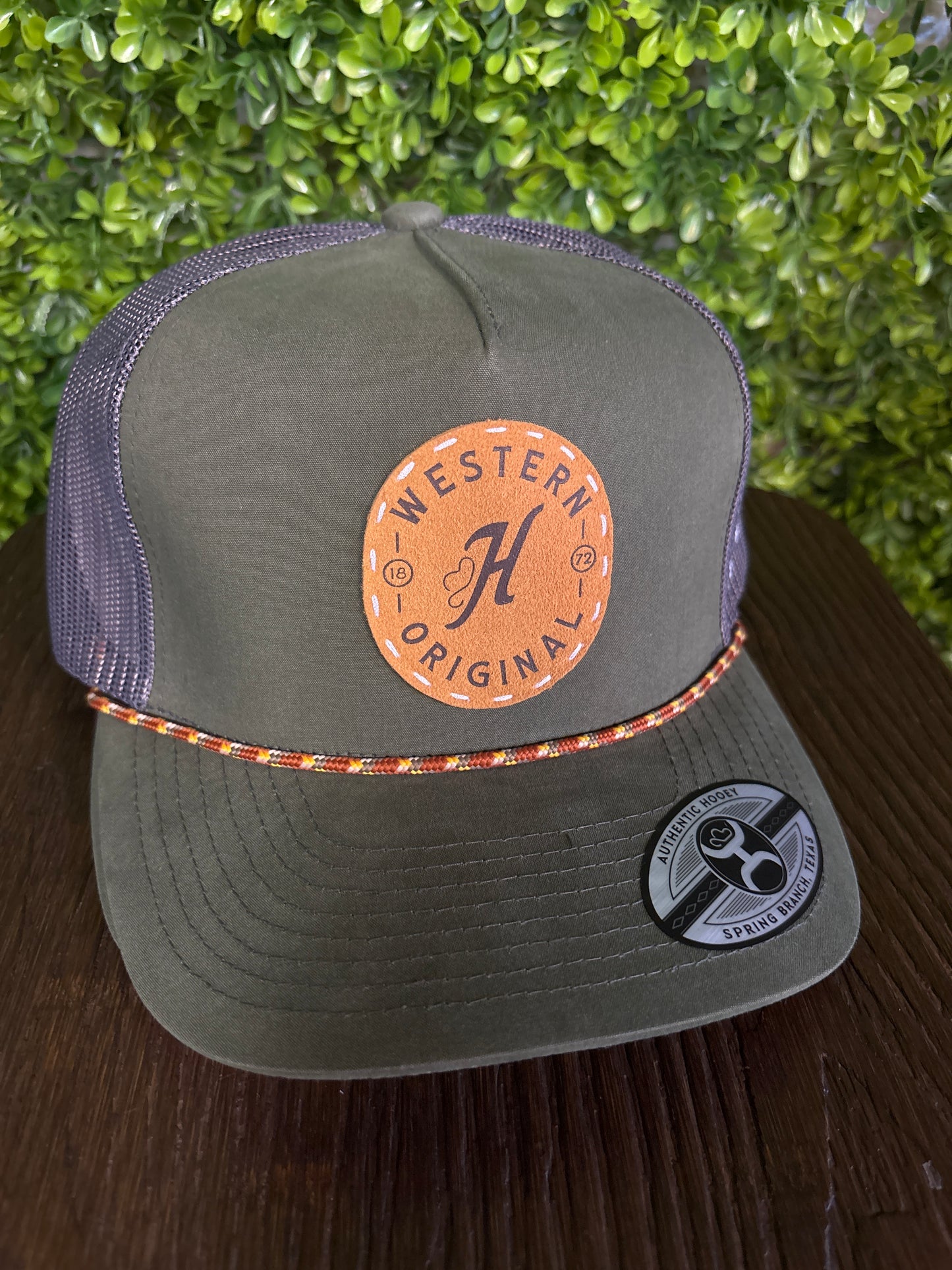 Hooey Spur Olive/Grey Trucker Hat- Brown Patch