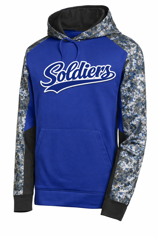 Soldiers Varsity Script Hoodie - Royal Mineral Freeze