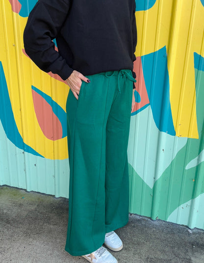 Green Wide Leg Pants