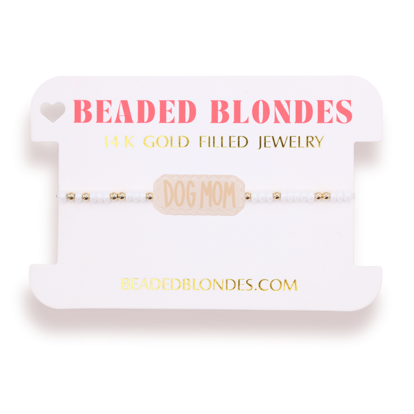 Dog Mom Bracelet on Color: Standard 6.75 Inch