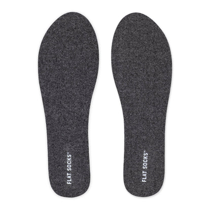 Dark Heather Grey FLAT SOCKS: Small (up to Women's 11, Men's 10)