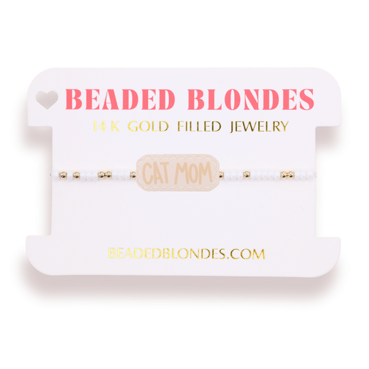 Cat Mom Bracelet on Color: Standard 6.75 Inch