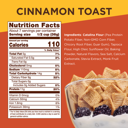 Catalina Crunch Cinnamon Toast Keto, Sugar Free Cereal 9oz