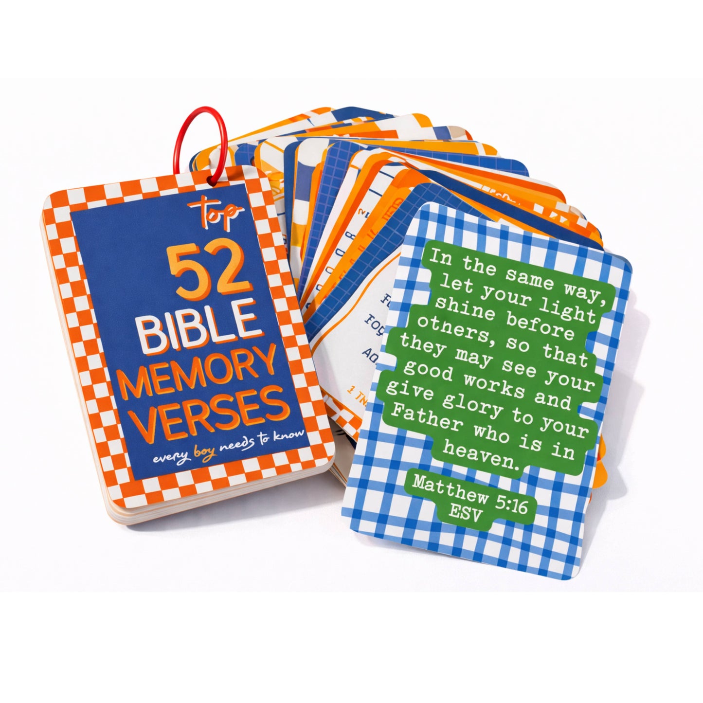 Kids Bible Memory Cards (Blue)