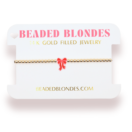 Valentines Bow Bracelet: Standard 6.75 Inch