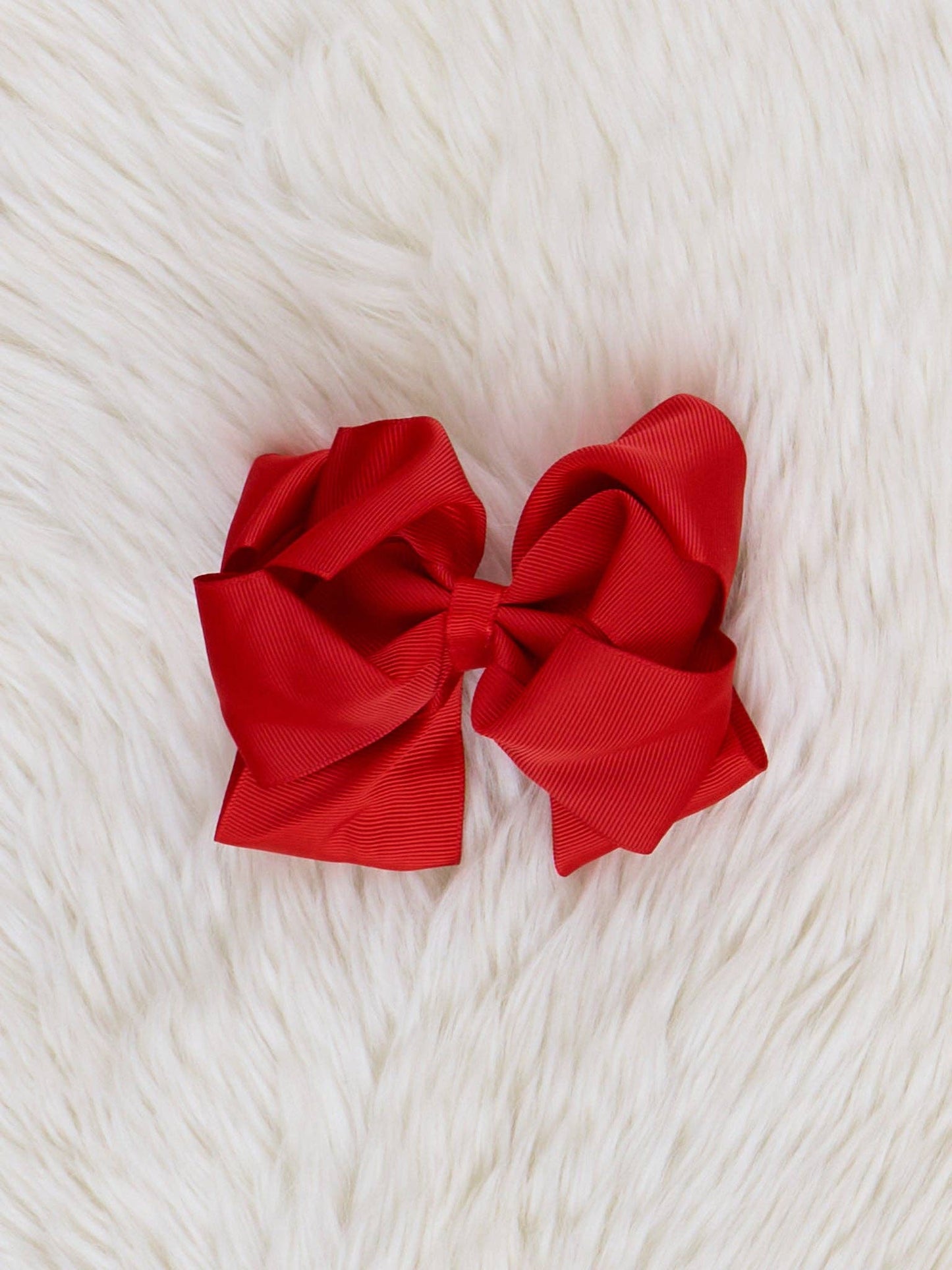 Double Layer Bow 5 Inch - Red