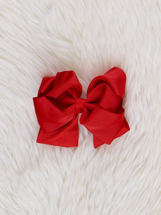 Double Layer Bow 5 Inch - Red