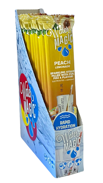 WaterMagic Electrolyte Peach Lemonade Water Flavoring Straws
