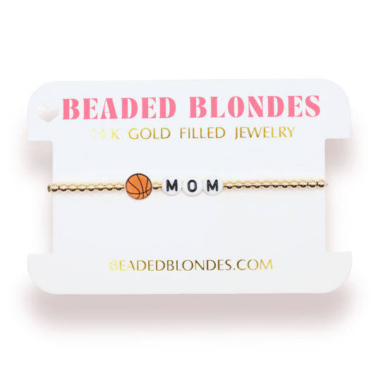 Basketball Mom Bracelet: Standard 6.75 / Sprinkle