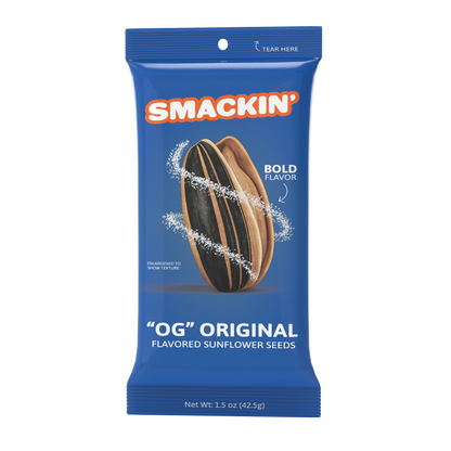 SMACKIN' Sunflower Seeds Snack Bags (1.5oz) (Options)