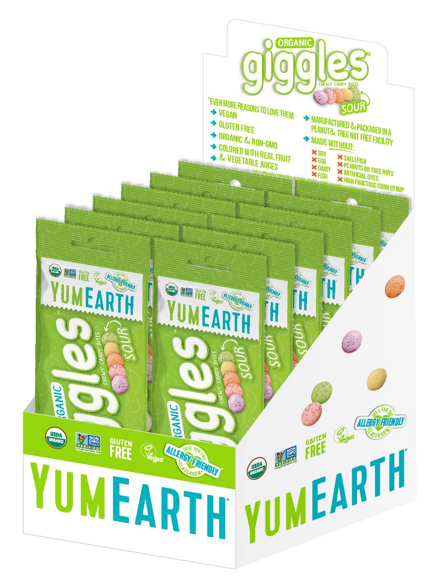 YumEarth Organic Sour Giggles 2oz, 12ct