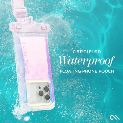 Case-Mate Waterproof Floating Phone Pouch: Silver Chrome