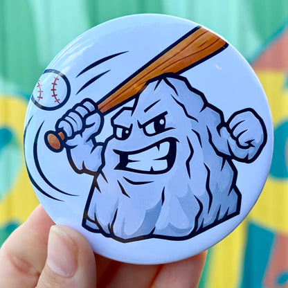 Crushers Baseball Mascot Button