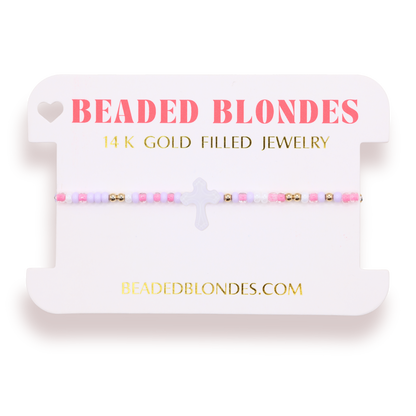 Lilac Cross Bracelet on Color: Standard 6.75 Inch