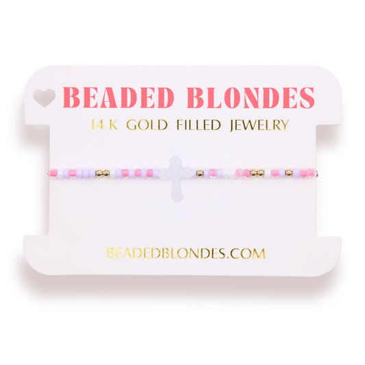 Lilac Cross Bracelet on Color: Standard 6.75 Inch