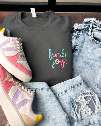 Find Joy Embroidered Sweatshirt