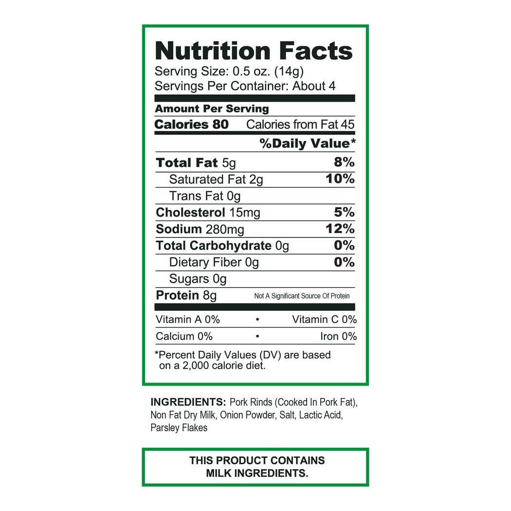 Pork King Good Onion & Sour Cream Pork Rinds  1.75oz Bag