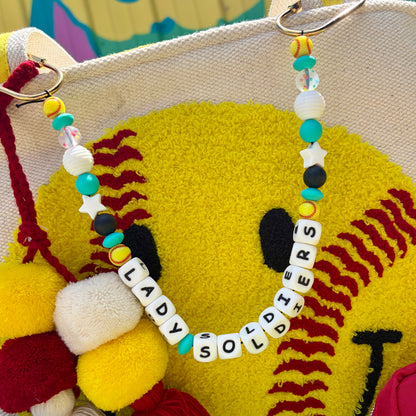 Lady Soldiers Softball Bag Charm