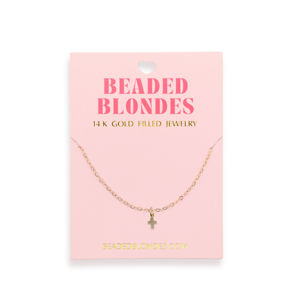 Mini Cross Charm Necklace