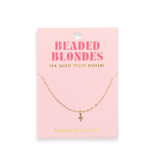 Mini Cross Charm Necklace