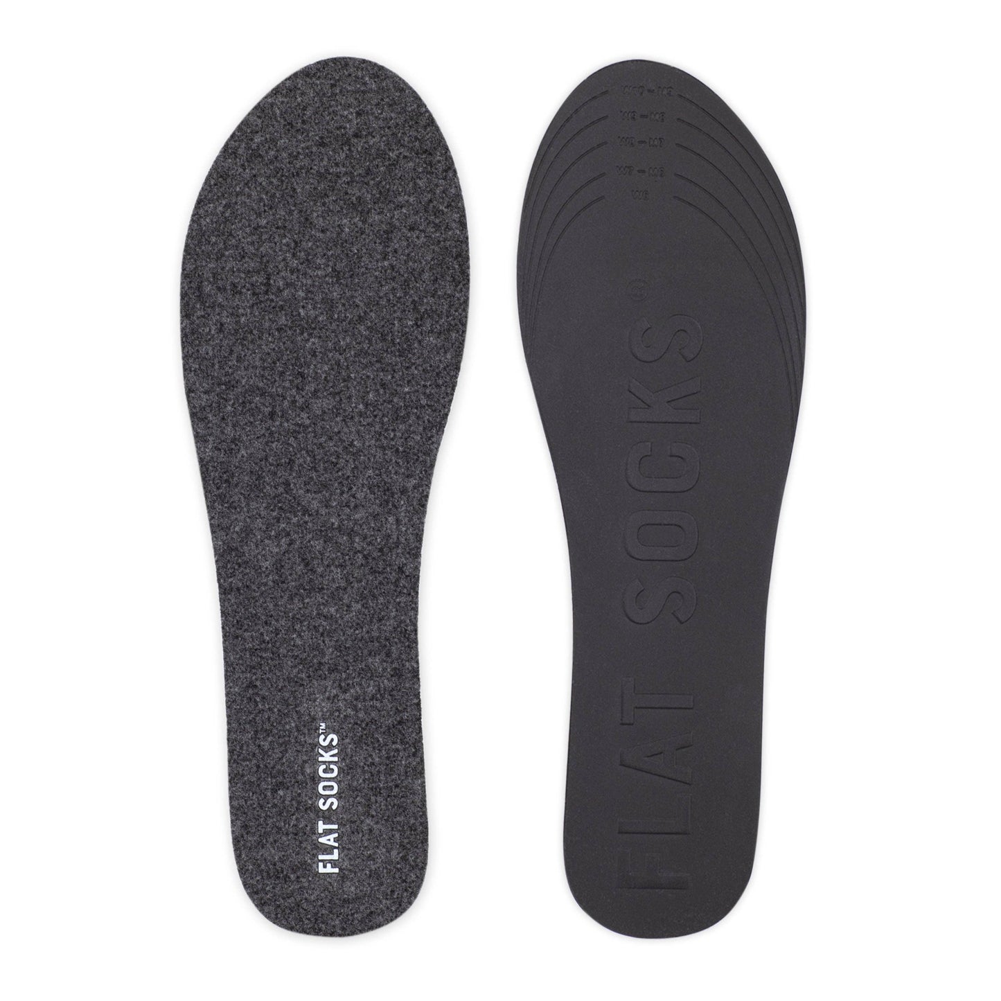 Dark Heather Grey FLAT SOCKS: Small (up to Women's 11, Men's 10)