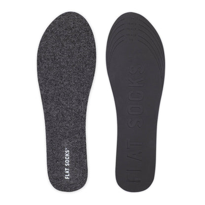 Dark Heather Grey FLAT SOCKS: Small (up to Women's 11, Men's 10)